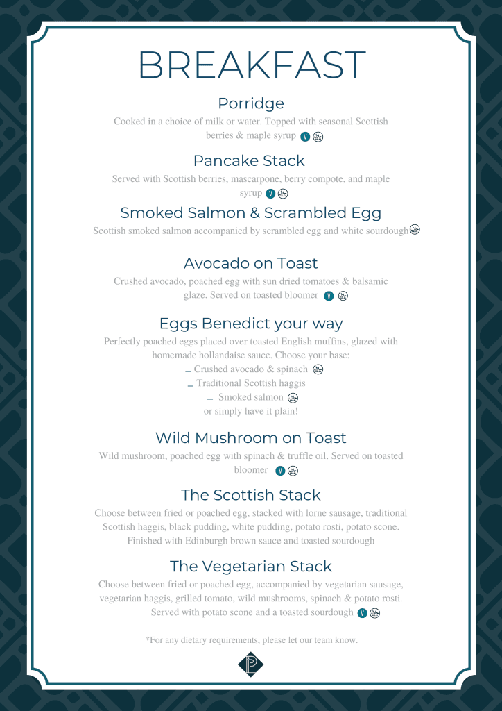 The Place Hotel Breakfast Menu 2026