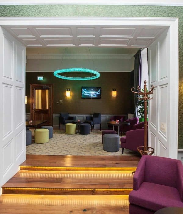 The Place Hotel lobby and restaurant area